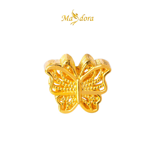 MASDORA 916 Gold Beads Bead Emas ~ Golden Antique Butterfly (EMAS 916/22K)