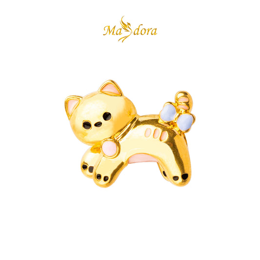 MASDORA 916 Gold Beads Bead Emas ~ HG Cuddly Cat (Colourful) (EMAS 916/22K)