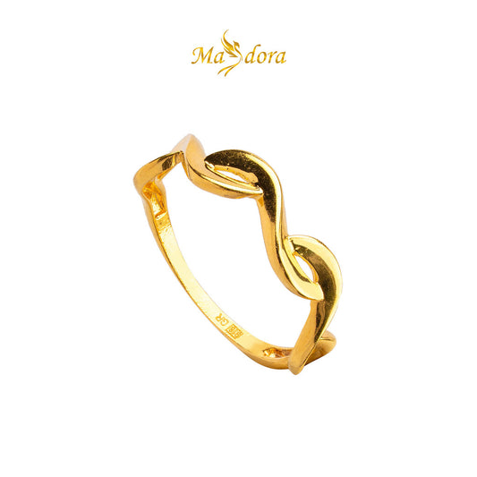 MASDORA 916 Gold Ring Rings Cincin Emas ~ Golden Sincere Weave (EMAS 916/22K)