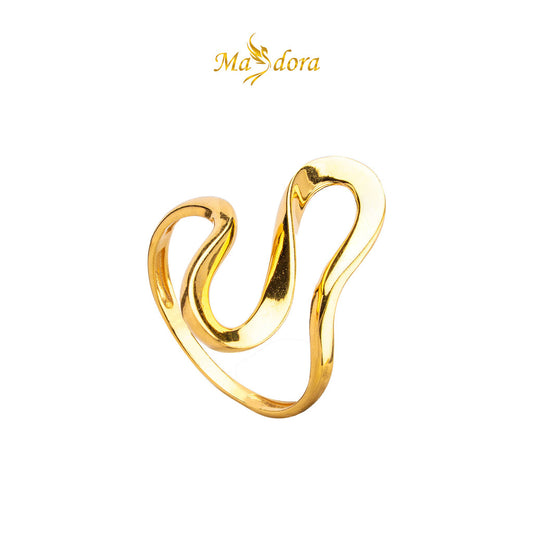 MASDORA 916 Gold Ring Rings Cincin Emas ~ Thin Charming Sway (EMAS 916/22K)
