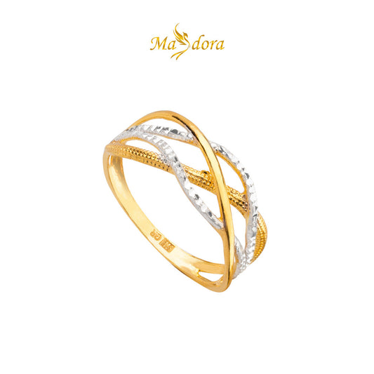 MASDORA 916 Gold Ring Rings Cincin Emas ~ Duotone Infinity Fringe (EMAS 916/22K)
