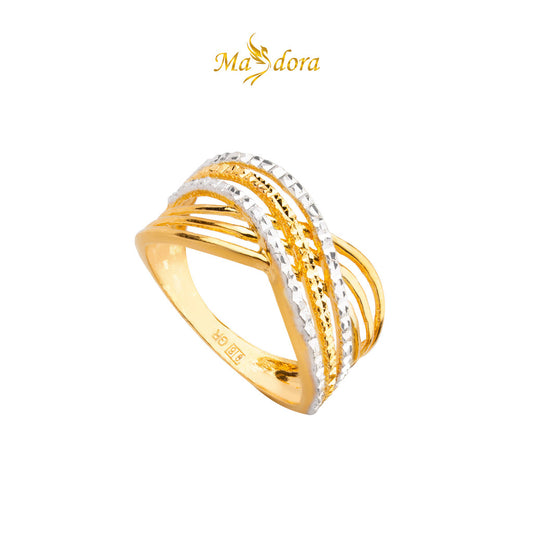 MASDORA 916 Gold Ring Rings Cincin Emas ~ Duotone Vast Wave (EMAS 916/22K)