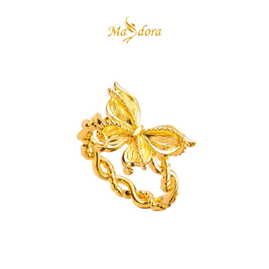 MASDORA 916 Gold Ring Rings Cincin Emas ~ HG Inspired Fable Butterfly (EMAS 916/22K)