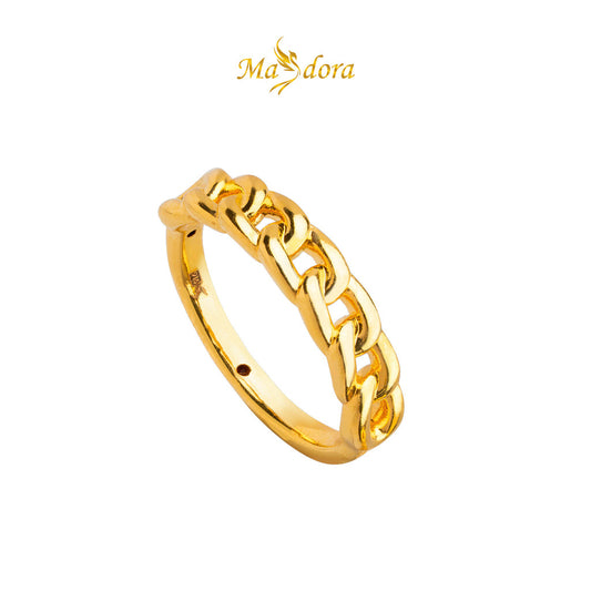 MASDORA 916 Gold Ring Rings Cincin Emas ~ HG Golden Chainy Chain (EMAS 916/22K)
