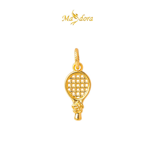 MASDORA 916 Gold Pendant Loket Emas ~ HG Golden Tennis Racket (EMAS 916/22K)