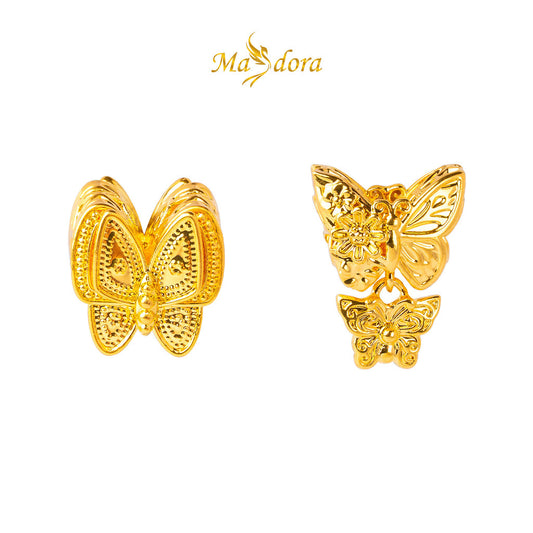 MASDORA 916 Gold Beads Bead Emas ~ HG Flora Flappy Butterfly (EMAS 916/22K)