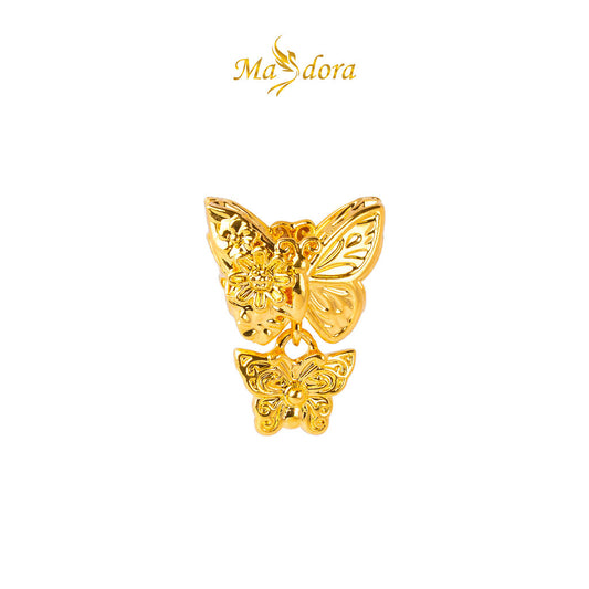 MASDORA 916 Gold Beads Bead Emas ~ HG Flora Flappy Butterfly (EMAS 916/22K)