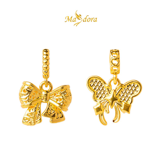 MASDORA 916 Gold Pendant Loket Emas ~ HG Winged Modern Ribbon (EMAS 916/22K)