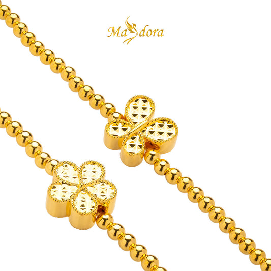 MASDORA 916 Gold Bracelet Rantai Tangan Emas ~ HG Enormous Butterfly Daisy Boba (EMAS 916/22K)