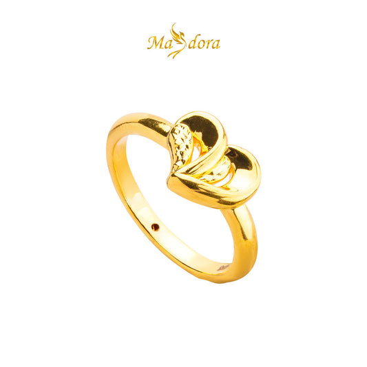 MASDORA 916 Gold Ring Rings Cincin Emas ~ HG Golden Love Desire (EMAS 916/22K)