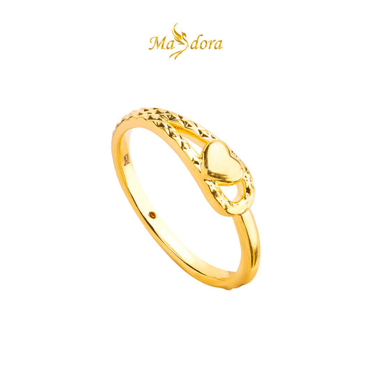 MASDORA 916 Gold Ring Rings Cincin Emas ~ HG Golden Knotted Love (EMAS 916/22K)