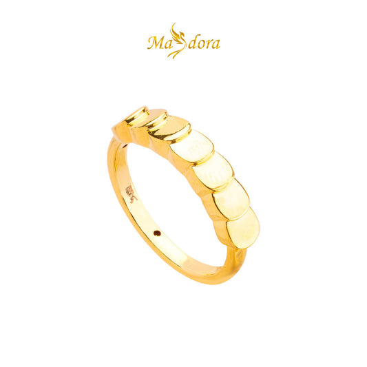MASDORA 916 Gold Ring Rings Cincin Emas ~ HG Golden Thickened Droplets (EMAS 916/22K)