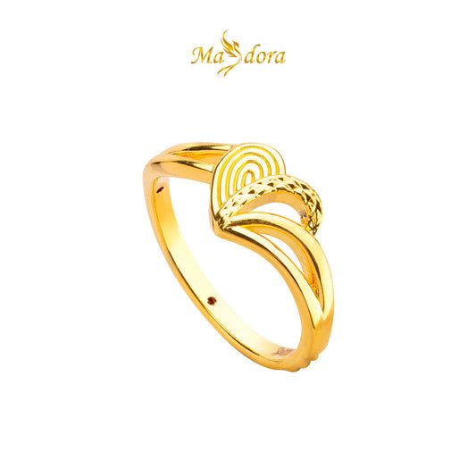 MASDORA 916 Gold Ring Rings Cincin Emas ~ HG Golden Hanker Love (EMAS 916/22K)