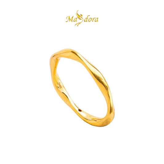 MASDORA 916 Gold Ring Rings Cincin Emas ~ HG New Golden Swirl (EMAS 916/22K)