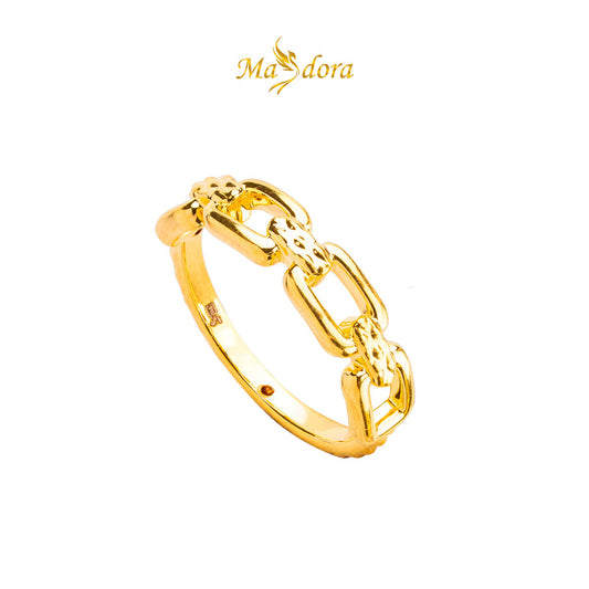 MASDORA 916 Gold Ring Rings Cincin Emas ~ HG Golden Half Paperclip (EMAS 916/22K)