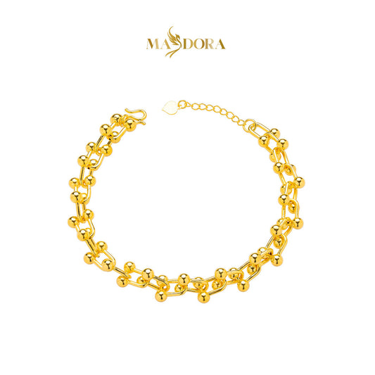 MASDORA 916 Gold Bracelet Rantai Tangan Emas ~ HG Golden Chunky Hardware (EMAS 916/22K)