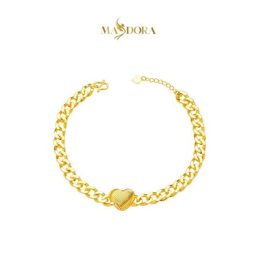 MASDORA 916 Gold Bracelet Rantai Tangan Emas ~ HG Hearty Gajah Chain (EMAS 916/22K)