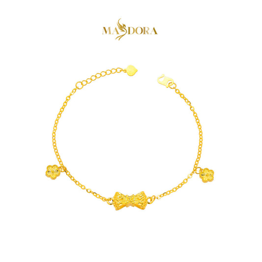 MASDORA 916 Gold Bracelet Rantai Tangan Emas ~ HG Mini Geometry Ribbon (EMAS 916/22K)
