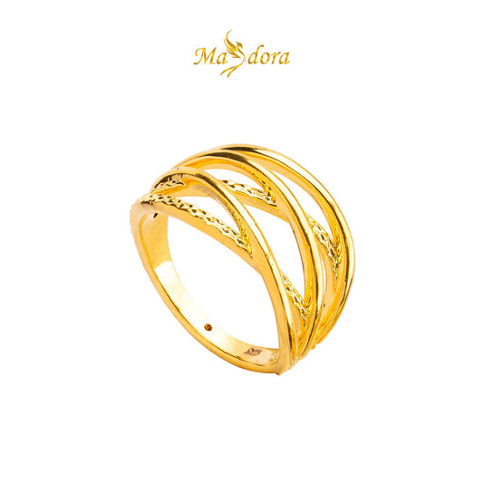 MASDORA 916 Gold Ring Rings Cincin Emas ~ HG Enormous Infinity Fringe (EMAS 916/22K)