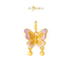 MASDORA 916 Gold Pendant Loket Emas ~ HG Butterfly Dangle (Colourful) (EMAS 916/22K)