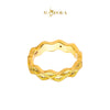MASDORA 916 Gold Ring Rings Cincin Emas ~ HG Golden Double Ruffle (EMAS 916/22K)