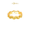 MASDORA 916 Gold Ring Rings Cincin Emas ~ HG Golden Double Ruffle (EMAS 916/22K)