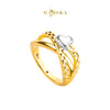 MASDORA 916 Gold Ring Rings Cincin Emas ~ HG Duotone Myriad Heart (EMAS 916/22K)