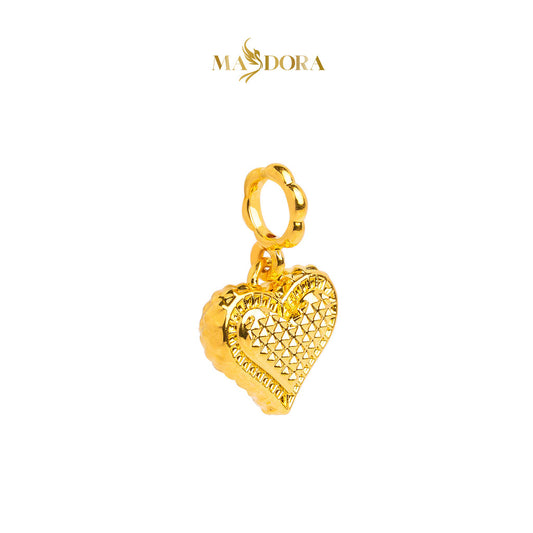 MASDORA 916 Gold Pendant Loket Emas ~ HG Ruffled Heart Cutting (EMAS 916/22K)
