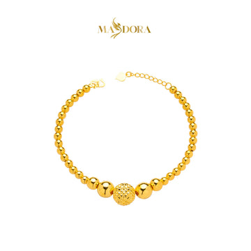 MASDORA 916 Gold Bracelet Rantai Tangan Emas ~ HG Quintuple Bubble Cutting (EMAS 916/22K)