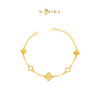 MASDORA 916 Gold Bracelet Rantai Tangan Emas ~ HG Golden Mini Gold Clover Frame (EMAS 916/22K)