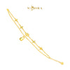 MASDORA 916 Gold Bracelet Rantai Tangan Emas ~ HG Golden Double Louisa (EMAS 916/22K)