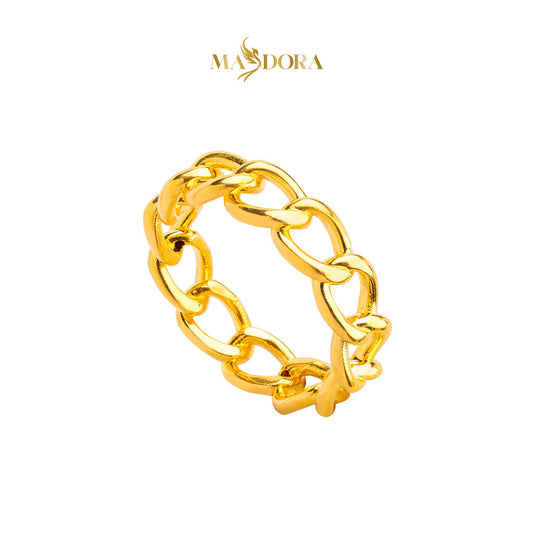 MASDORA 916 Gold Ring Rings Cincin Emas ~ HG Golden Fine Chain (EMAS 916/22K)
