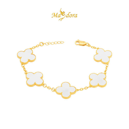 MASDORA 916 Gold Bracelet Rantai Tangan Emas ~ Clover Polo Chain - XL (EMAS 916/22K)
