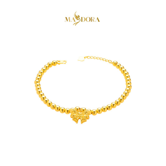 MASDORA 916 Gold Bracelet Rantai Tangan Emas ~ HG Golden Geometry Bow Boba (EMAS 916/22K)