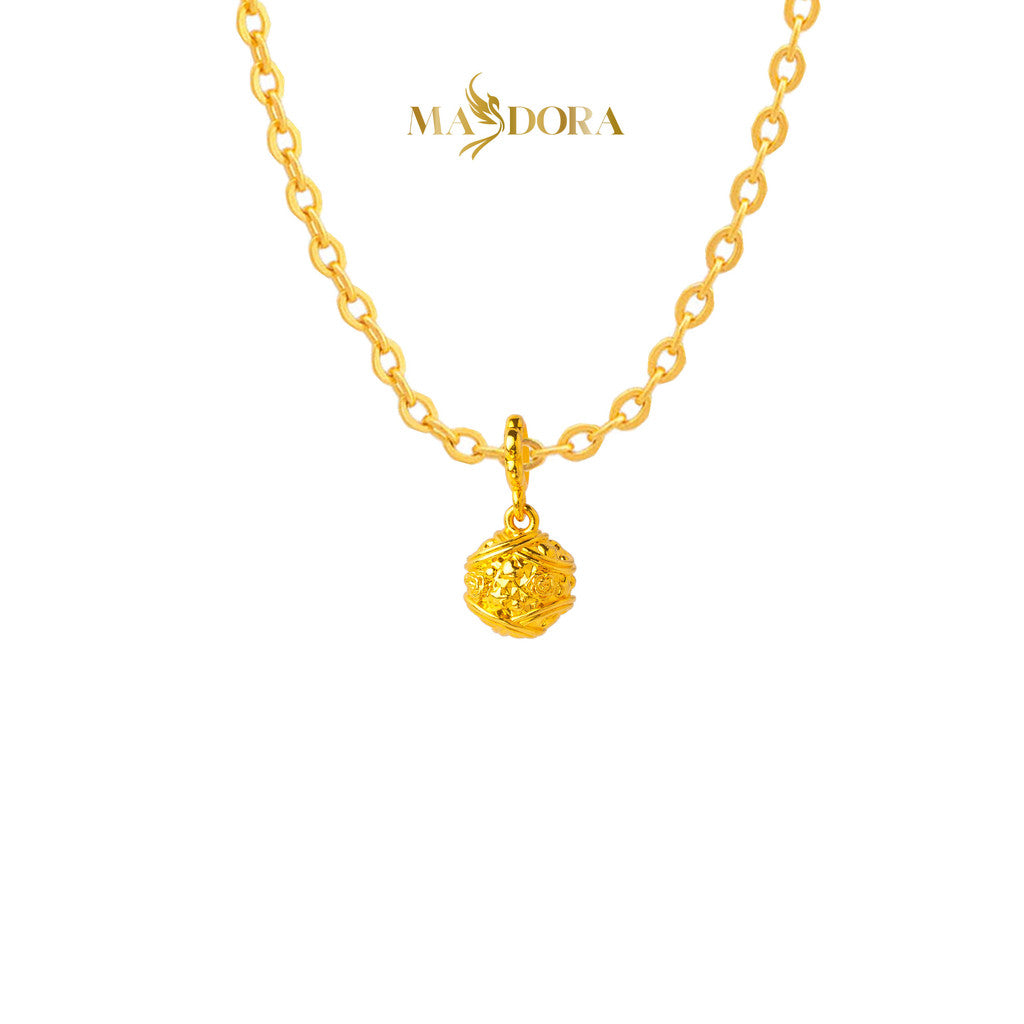 MASDORA 916 Gold Pendant Loket Emas ~ HG Golden Festive Ornament (EMAS 916/22K)
