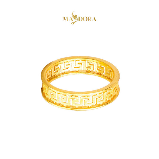 MASDORA 916 Gold Ring Rings Cincin Emas ~ Golden Glittery Grace (EMAS 916/22K)