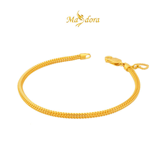 MASDORA 916 Gold Bracelet Rantai Tangan Emas ~ Lobster Hook - 5.00GM+ (EMAS 916/22K)
