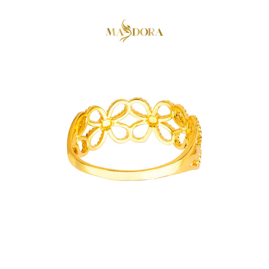MASDORA 916 Gold Ring Rings Cincin Emas ~ Golden Daisy Laced (EMAS 916/22K)