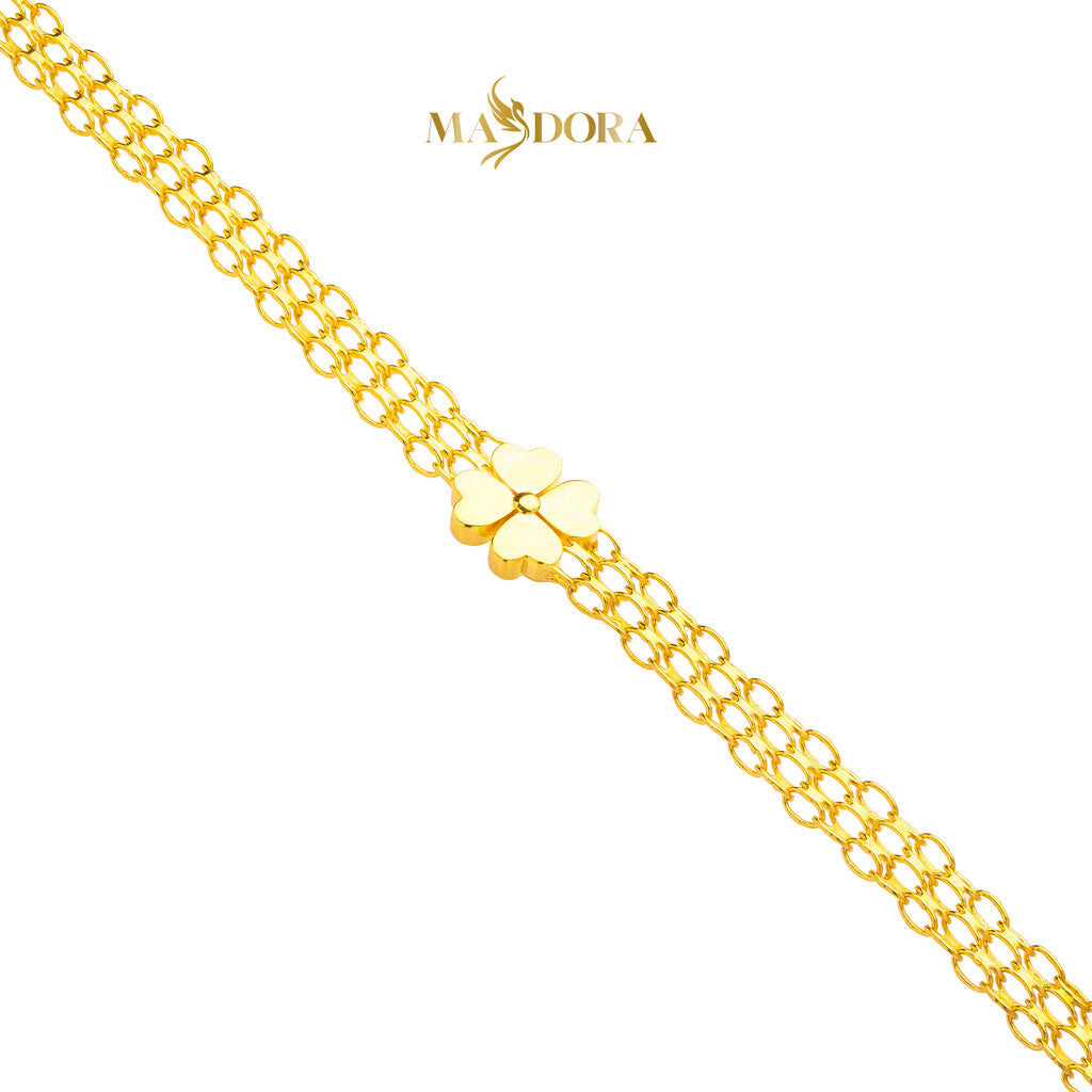 MASDORA 916 Gold Bracelet Rantai Tangan Emas ~ Golden Crocheted Edition (EMAS 916/22K)