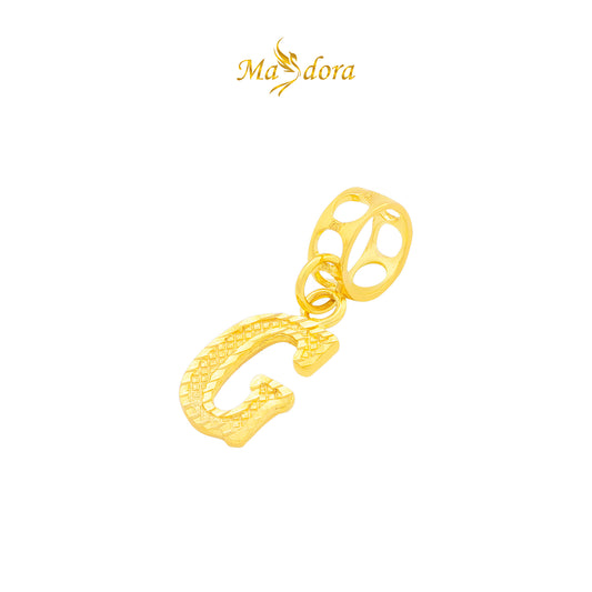 MASDORA 916 Gold Charms Charm Emas ~ Alphabet G (EMAS 916/22K)