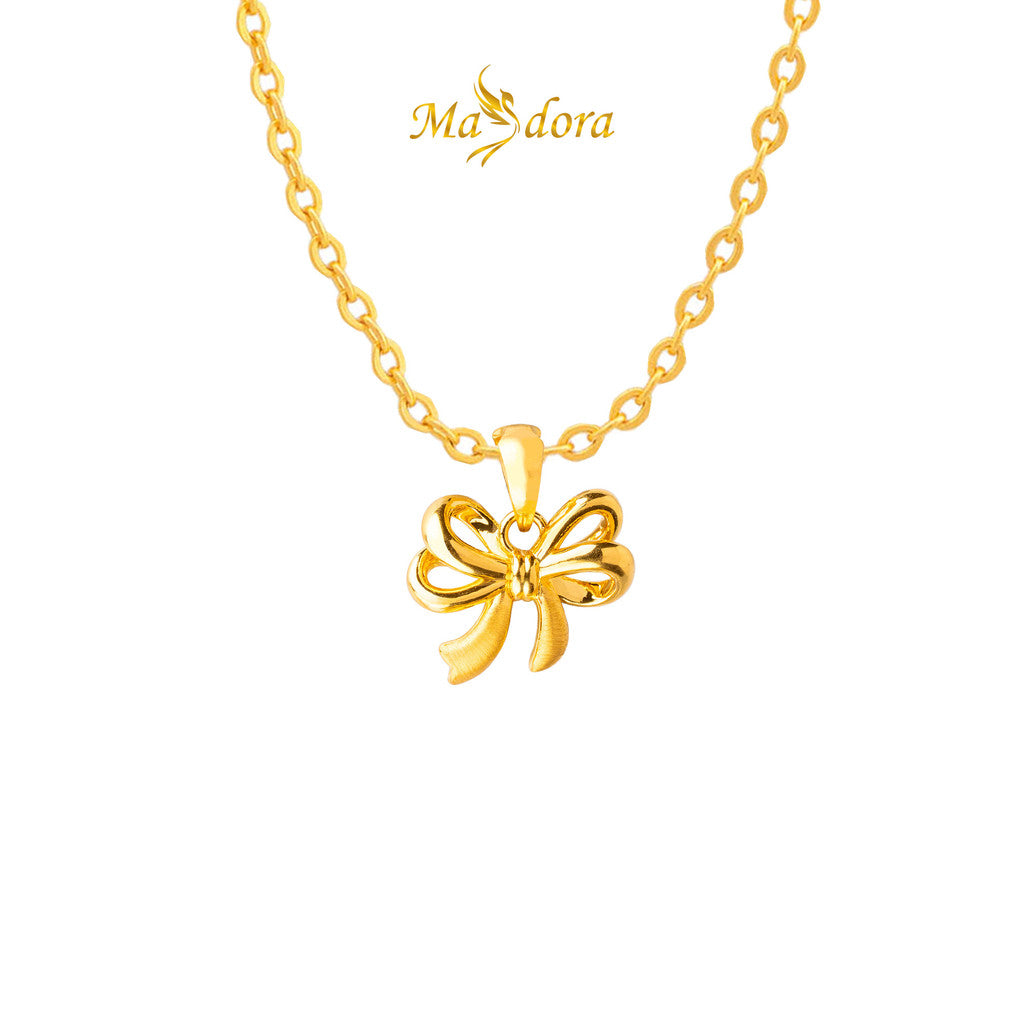 MASDORA 999 Gold Pendant Loket Emas ~ Serenity Bow (EMAS 999/24K)
