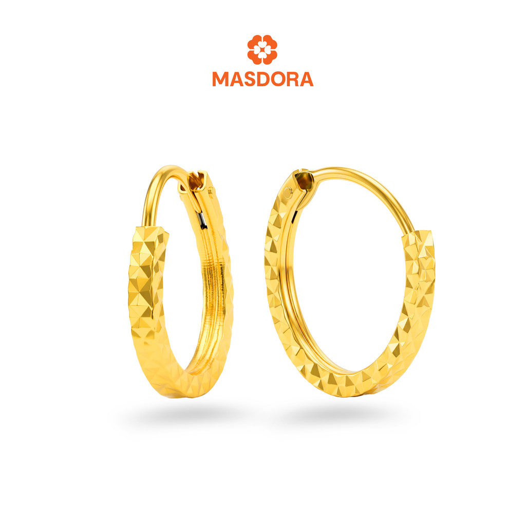 MASDORA 916 Gold Earrings Earring Subang Emas ~ Golden Versatile Cutting (EMAS 916/22K)