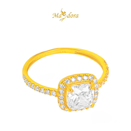 MASDORA 916 Gold Ring Rings Cincin Emas ~ Halo Eternity Engagementt (EMAS 916/22K)