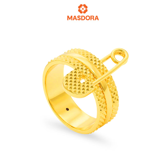 MASDORA 916 Gold Ring Rings Cincin Emas ~ HG Safety Pin (EMAS 916/22K)
