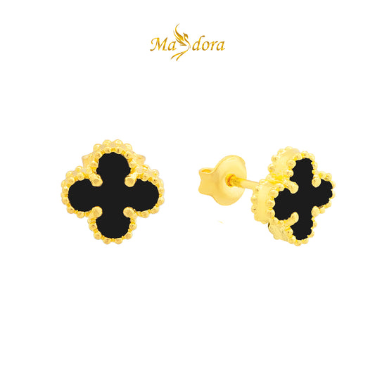 MASDORA 916 Gold Earings Earing Subang Emas ~ Clover VC - M (EMAS 916/22K)