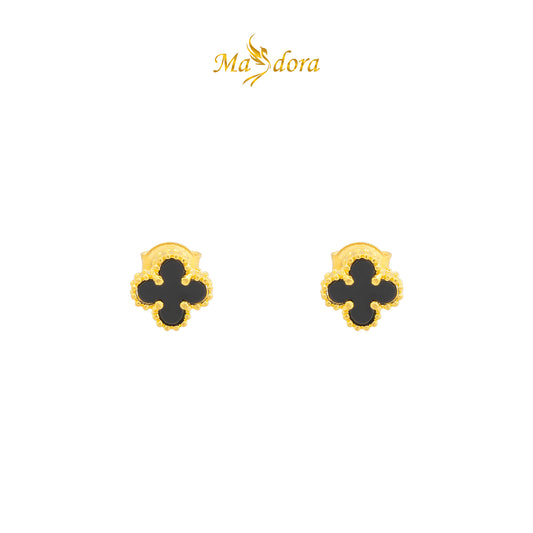 MASDORA 916 Gold Earings Earing Subang Emas ~ Clover VC - S (EMAS 916/22K)