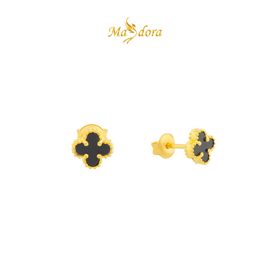 MASDORA 916 Gold Earings Earing Subang Emas ~ Clover VC - S (EMAS 916/22K)
