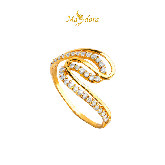 MASDORA 916 Gold Ring Rings Cincin Emas ~ Sparkling Fancy Tranz (EMAS 916/22K)