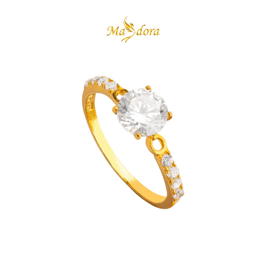 MASDORA 916 Gold Ring Rings Cincin Emas ~ Sparkling Fashion Solitaire (EMAS 916/22K)