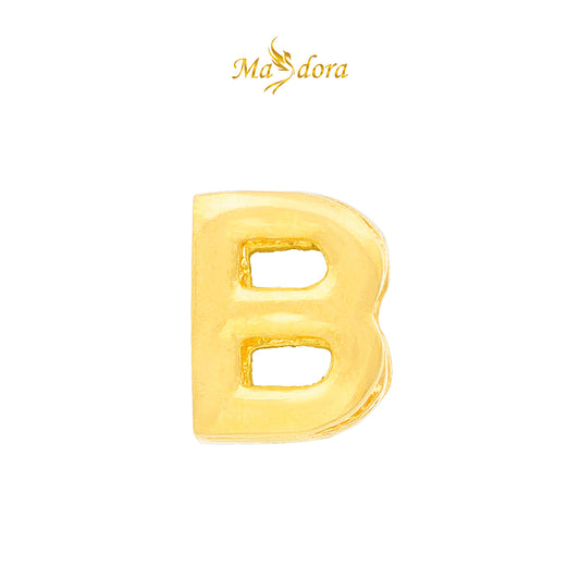 MASDORA 916 Gold Beads Bead Emas ~ Alphabet 3D - B (EMAS 916/22K)